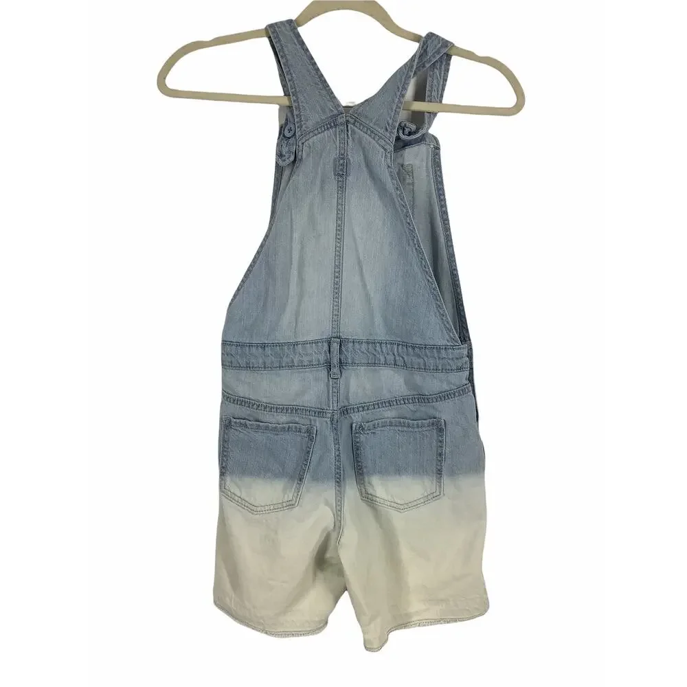 Gap Girl's Blue White Ombre Shortall Overalls Kids Youth Size XL